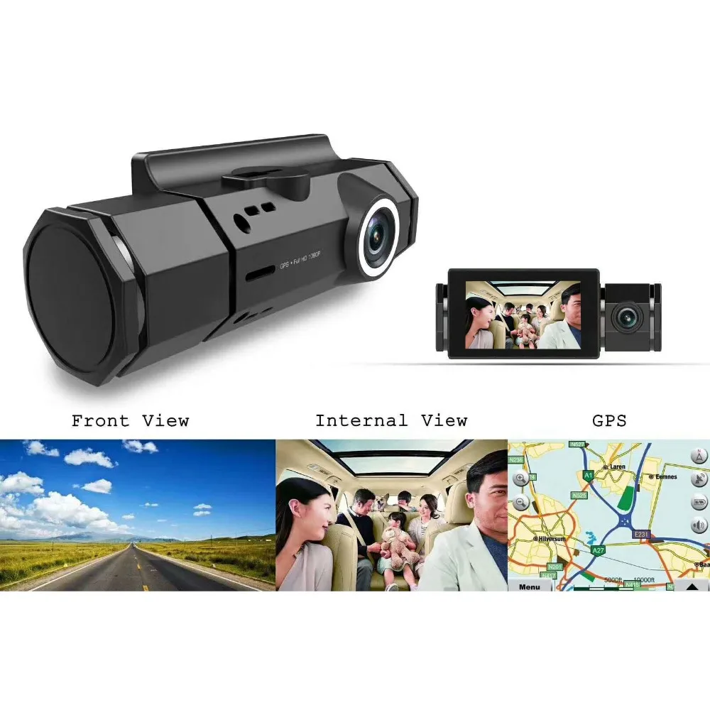Видеорегистратор с ночным видением XQCK Dashboard camera 1080P диск фиксированными