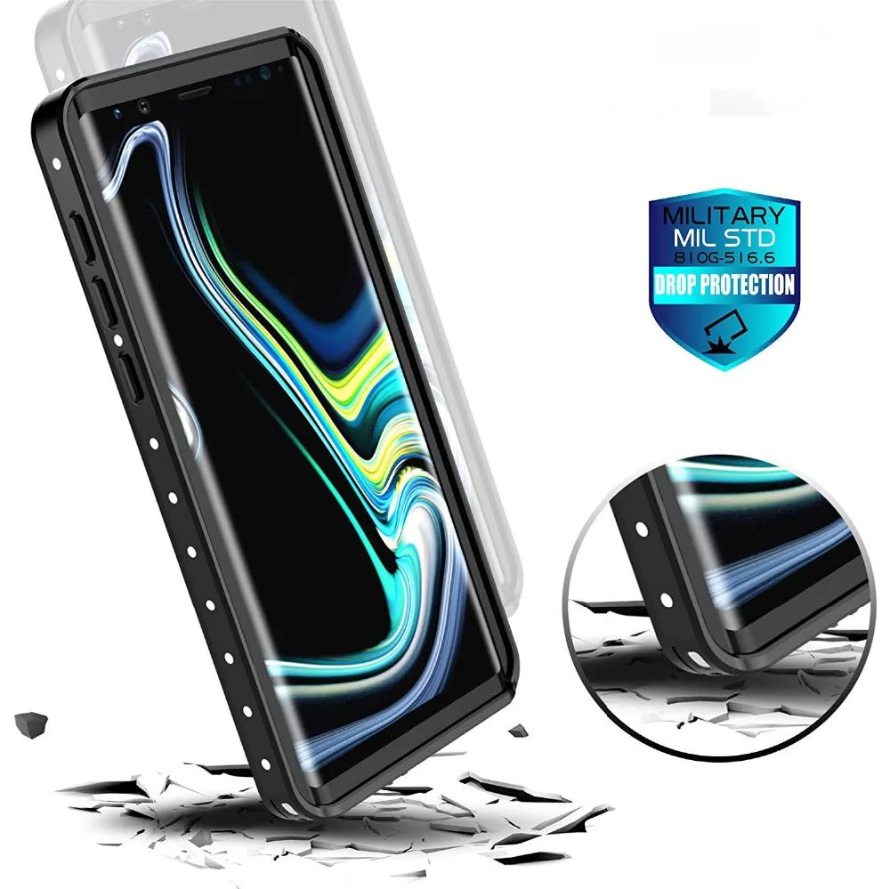 Для Samsung Note 8 9 чехол 360 полная Защита задняя крышка для Galaxy водонепроницаемый