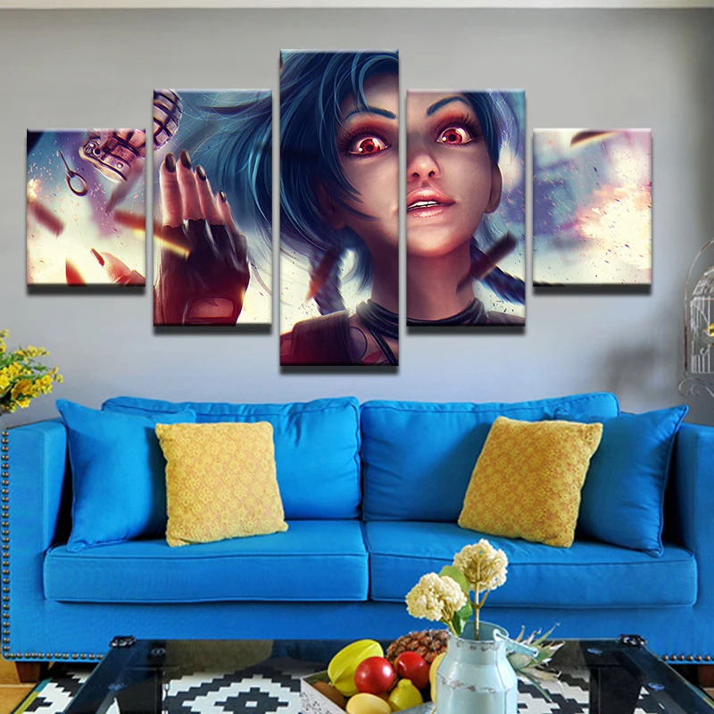 Модульная рамка для картин на холсте с принтом домашний декор стен 5 панелей Лига