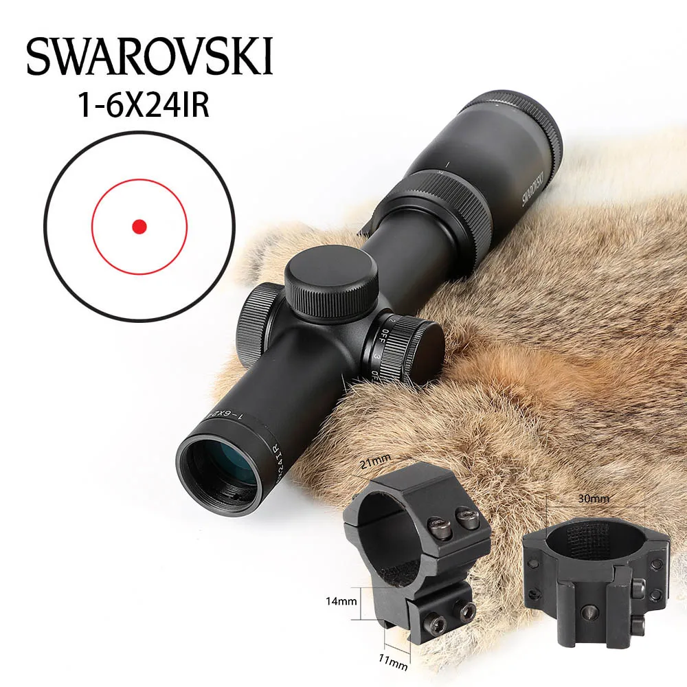 F101 Reticle 11mm Имитация Swarovskl прицел 1-6x24IRZ3 F15 или F101 круглый в горошек перемежать дифференциации смотровое Стекло прицел сделано в Китае - Цвет: F101 Reticle 11mm