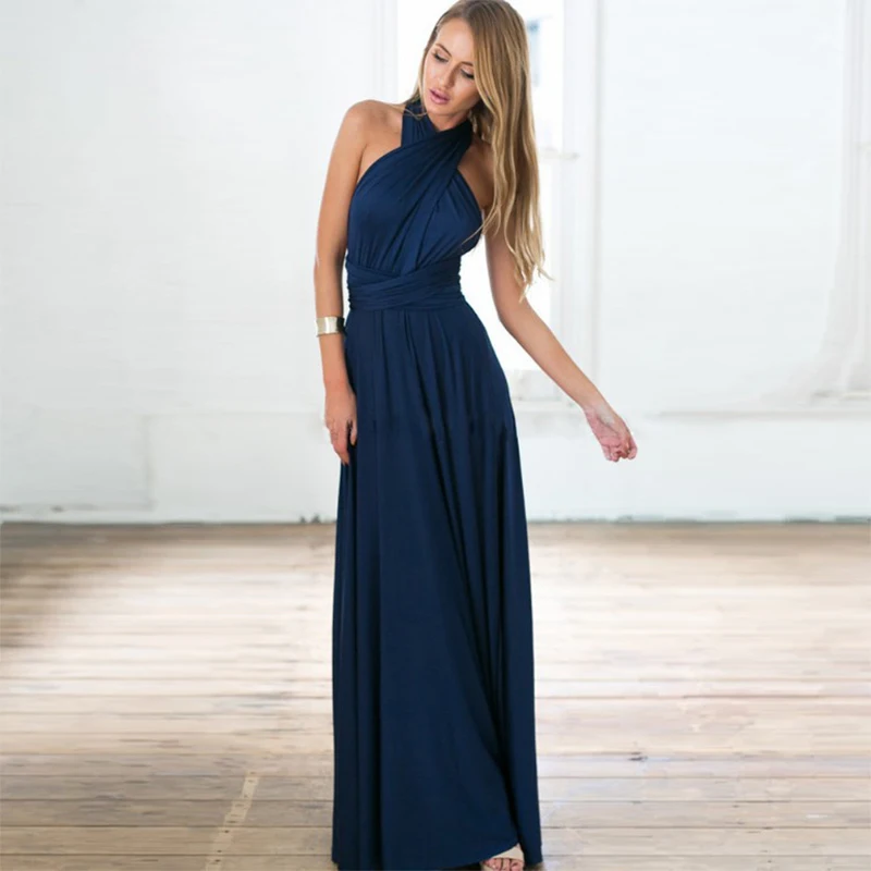 Сексуальное женское многослойное платье трансформер Boho Макси Клубное красное