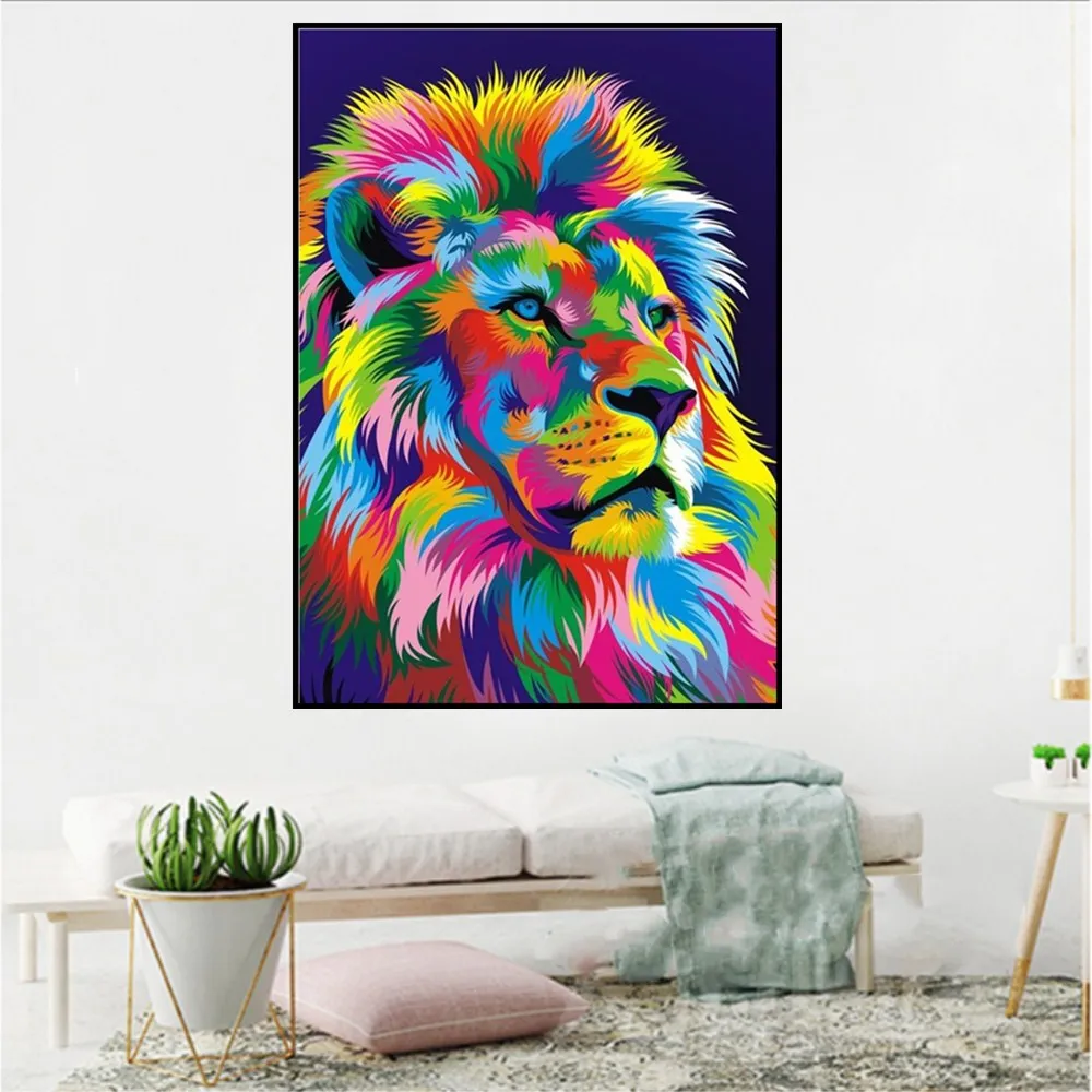 Часть 5d алмазная картина льва вышивка крестиком разразы с бриллиантами мозаика
