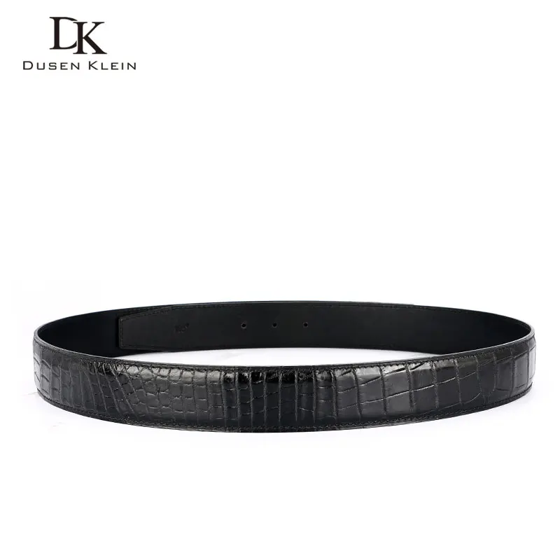 Подлинная ремешок из кожи крокодила для пояса Дюсенов Klein деловая Повседневная Натуральная кожа waiststrap для мужчин DK-R401
