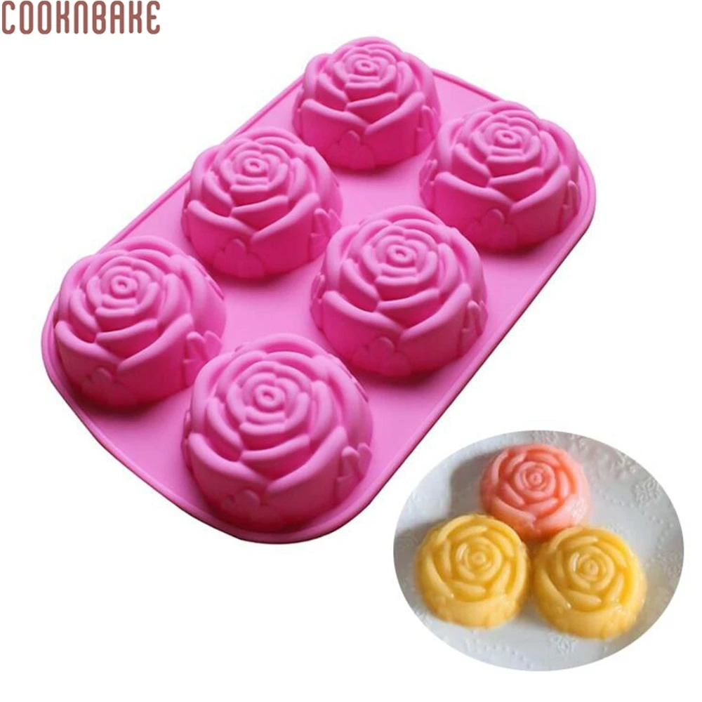COOKNBAKE силиконовая форма Роза для торта выпечки цветок мыло ручной работы смола