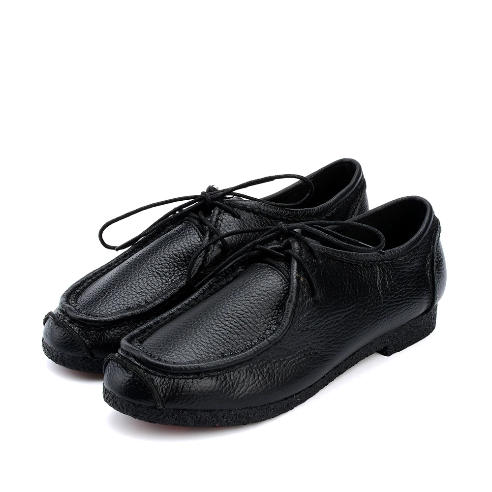 Туфли FeiYiTu женские ручной работы мягкие лоферы из натуральной кожи плоская