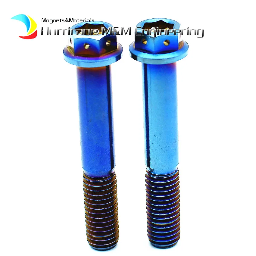Титановые болты для мотоцикла модификация M10 20 25 30 35 40 45 50 55 60 мм Ti плоскогубцы