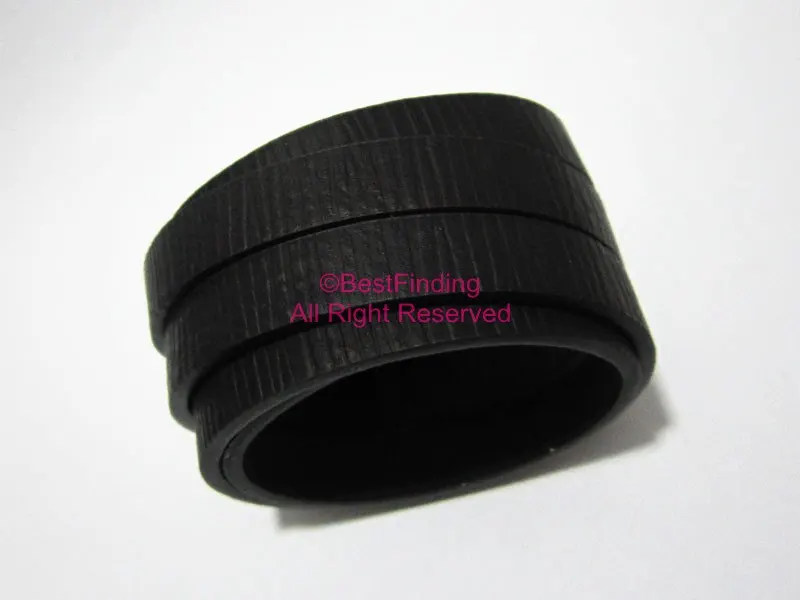 

10x2mm Black interval stripe leather cord 10mm flat leather cord S1057