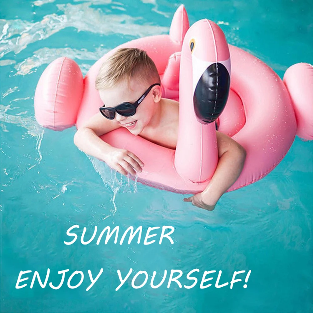 Надувной поплавок для бассейна с изображением фламинго лебедя детский плавания