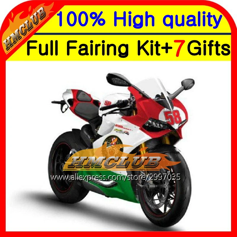 Красный Зеленый Белый корпус для DUCATI 1199 1199S panigale 12 13 2012 2013 Новый красный 11HM41