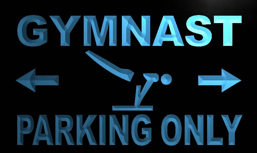 LN349 гимнастка парковка только светодиодный знак неонового света|Таблички и