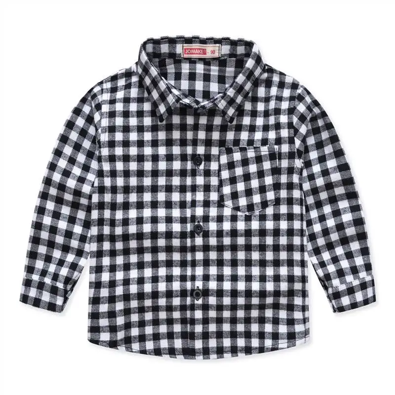 Style 8 Новинка года; сезон весна-осень; классические рубашки в клетку с длинными рукавами и лацканами для мальчиков; топы с карманами; Повседневная рубашка для маленьких мальчиков; одежда для детей - Цвет: Style 8