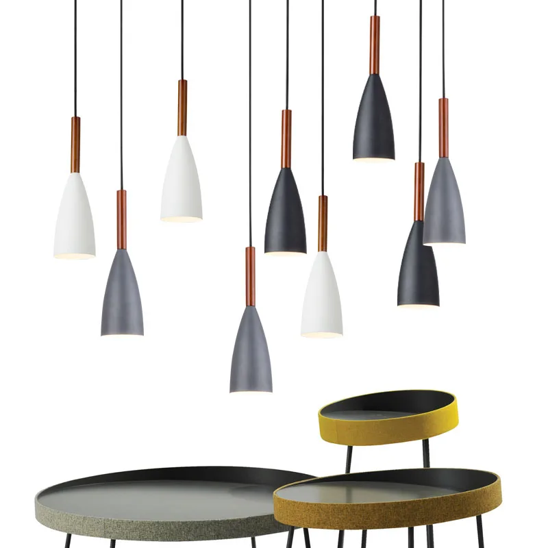 Современный минималистичный E27 подвесные светильники Бар Кафе Ресторан