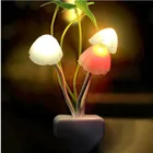 Светодиодный ночник с датчиком грибов, декоративный светильник, Европейская и американская розетка, Детская новинка, беспроводная настенная лампа
