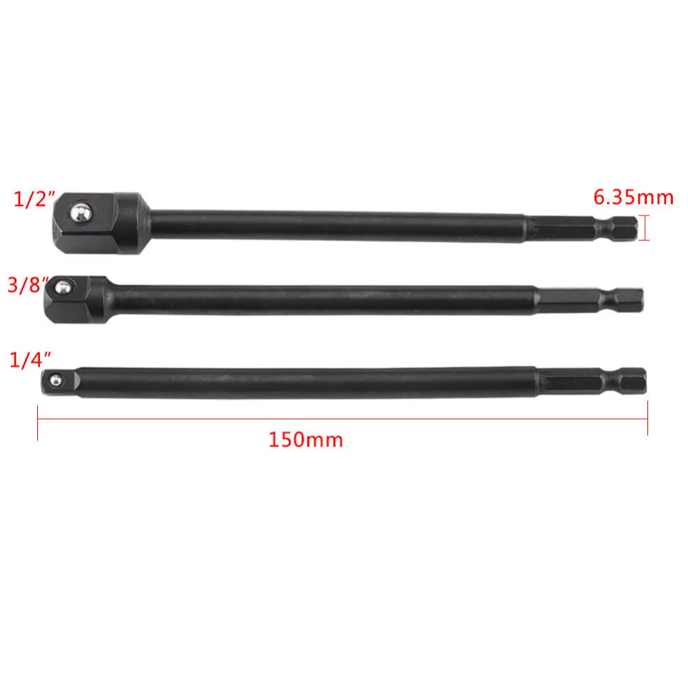 1/4 &quot3/8&quot 1/2 &quotудлинитель сверло бар Шестигранная розетка драйвер питания хром