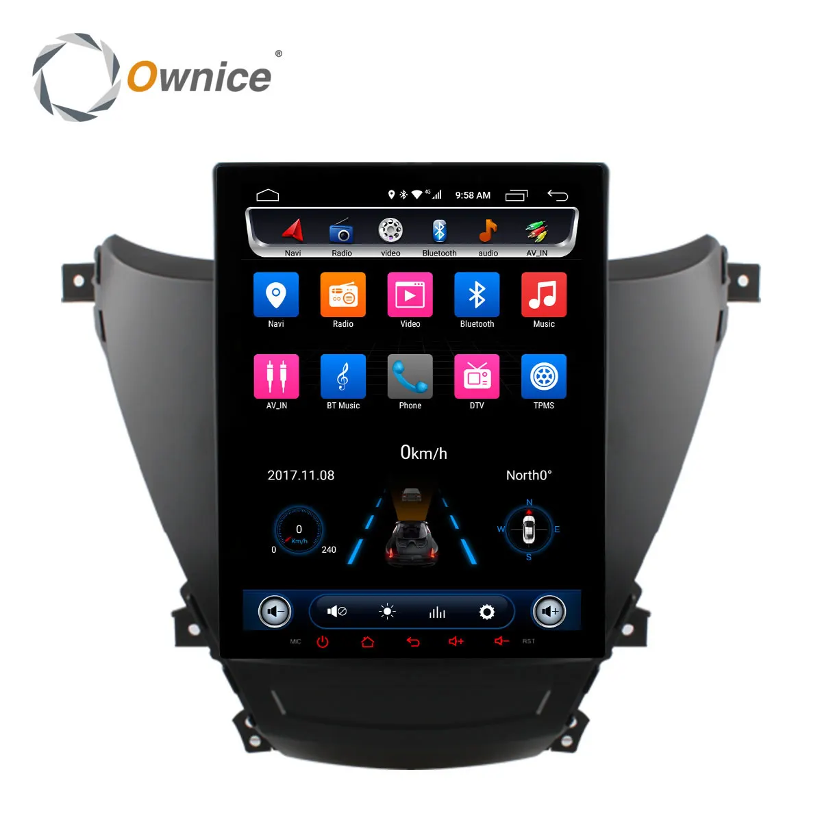 Автомагнитола Ownice C600 вертикальная для Hyundai Avante 2012 2016 2 + 32/4 ГБ bluetooth LTE|car dvd gps