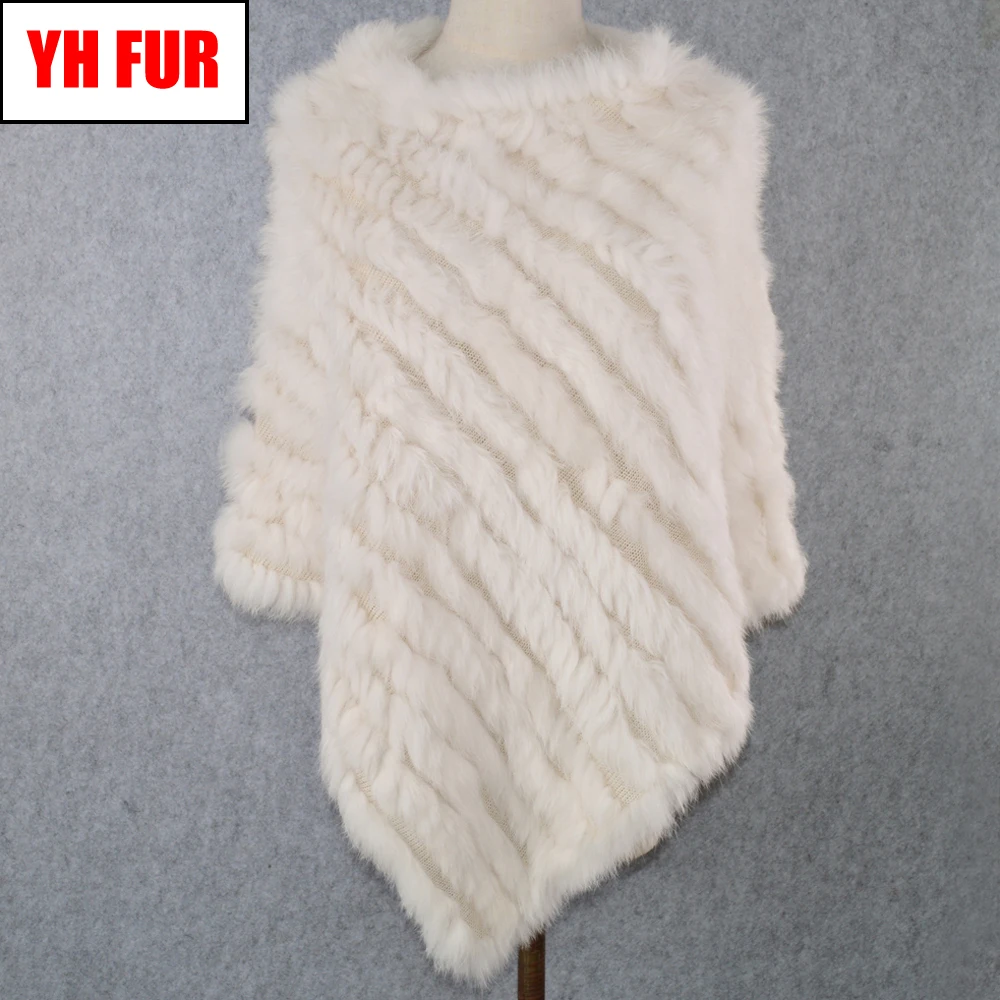 Лидер продаж 2021 Женская шаль из натурального кроличьего меха натуральное