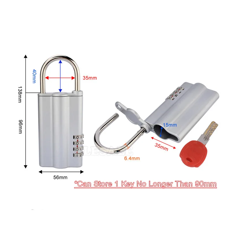 Высококачественный Сейф для ключей с 4 цифровым замком паролем скрытый запасной