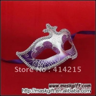 2016 популярная оптовая продажа фиолетовая и серебряная Маскарадная маска в
