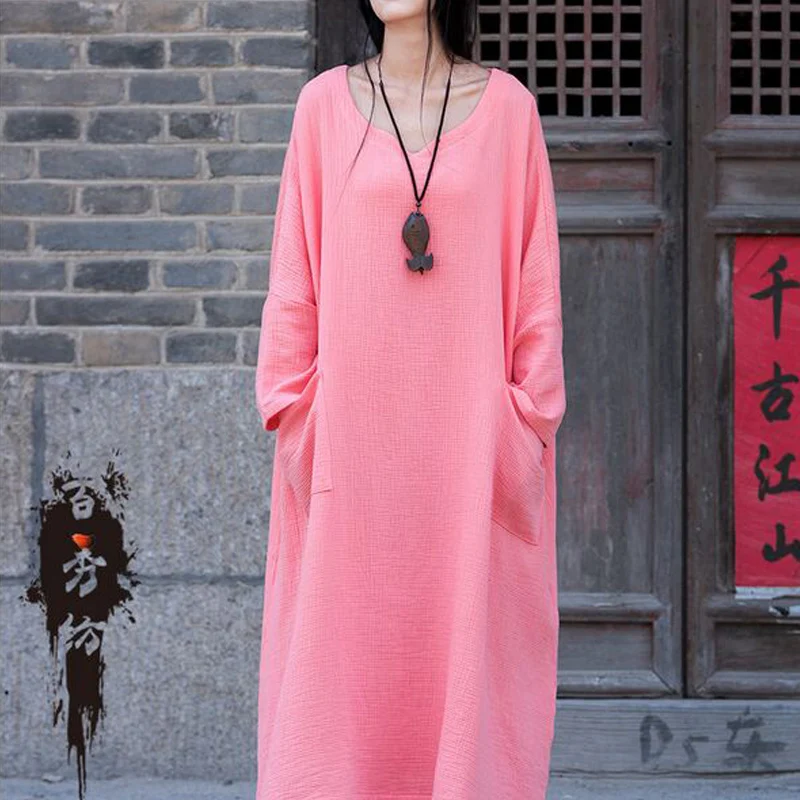 Женское льняное платье макси с длинным рукавом заниженным подолом|dress white dress|dress