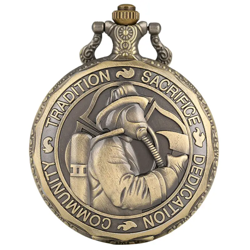 YISUYA FOB часы пожарные Defensor Sankt Florian кварцевые аналоговые карманные часы с цепочкой винтажный подарок унисекс relogio de bolso