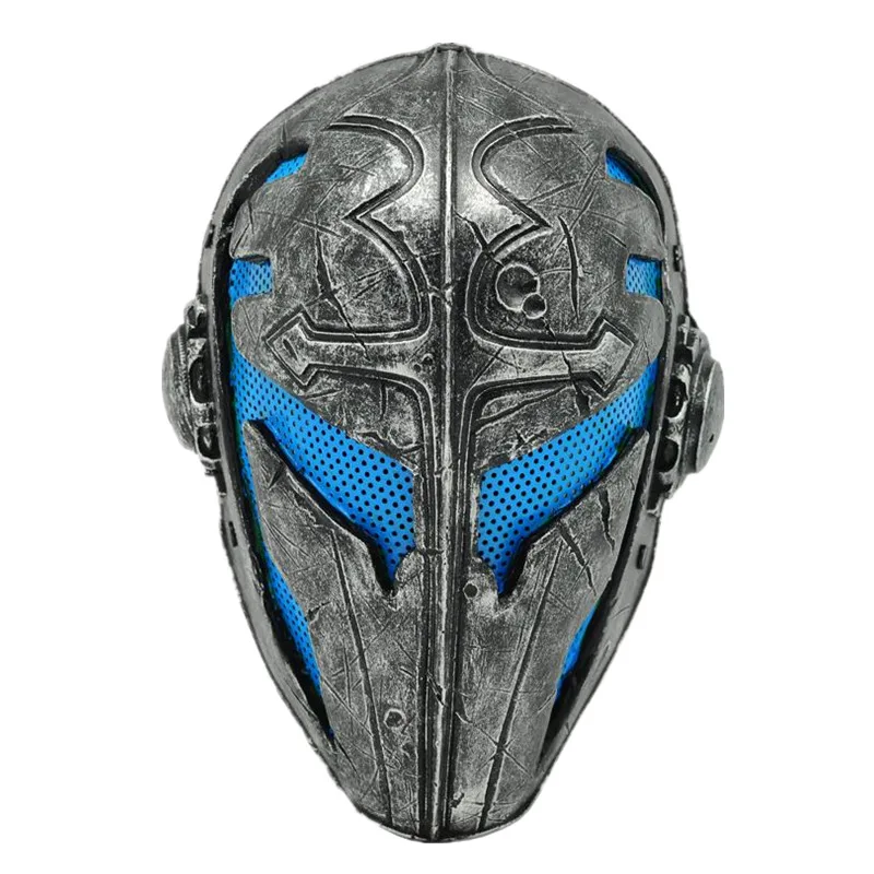

Paintball party mask Airsoft face mask Wire Mesh Templar Fabric Plastic Mask (Blue) ABS material