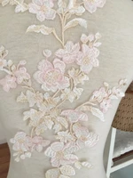 10 pairs pastel beautiful fine embroidery wedding gown prom dress lace applique flower venice fabric applique for garters