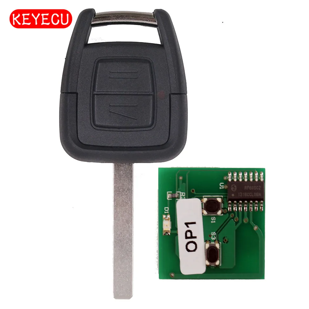Запасной автомобильный пульт дистанционного управления Keyecu с 2 кнопками 433 92 МГц