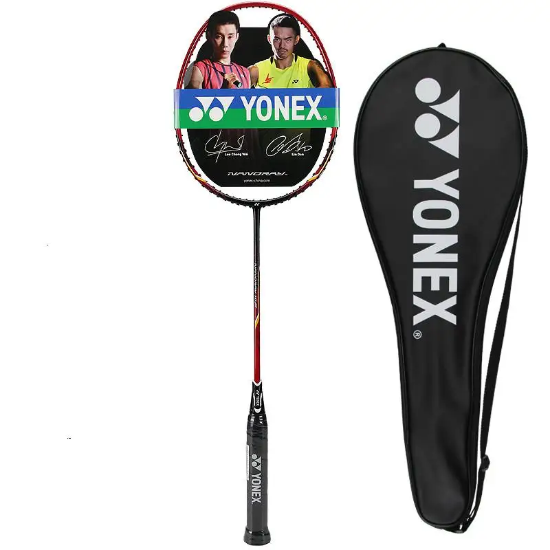 Yonex Nanoray NR10F ракетка для тренировки бадминтона yy 4U супер-светильник, захватывающая ракетка из углеродного волокна - Цвет: NR 10F red