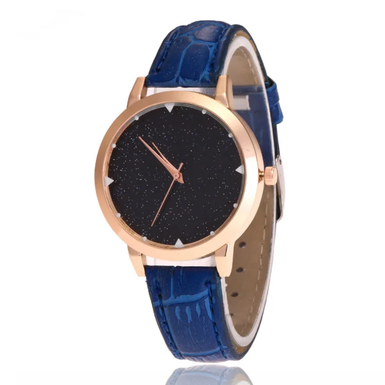 

Hot Sales Fashion Star Dial Women Watches Luxury Golden Leather Ladies Dress Quartz Wrist Watch Clock Relogio Feminino