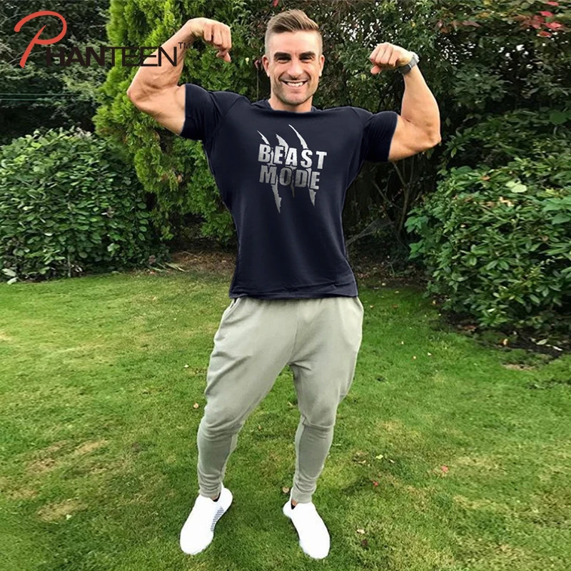Beast Mode Bulking бренд Фитнес Мужская футболка 2019 Новый Бодибилдинг Мышцы сильная