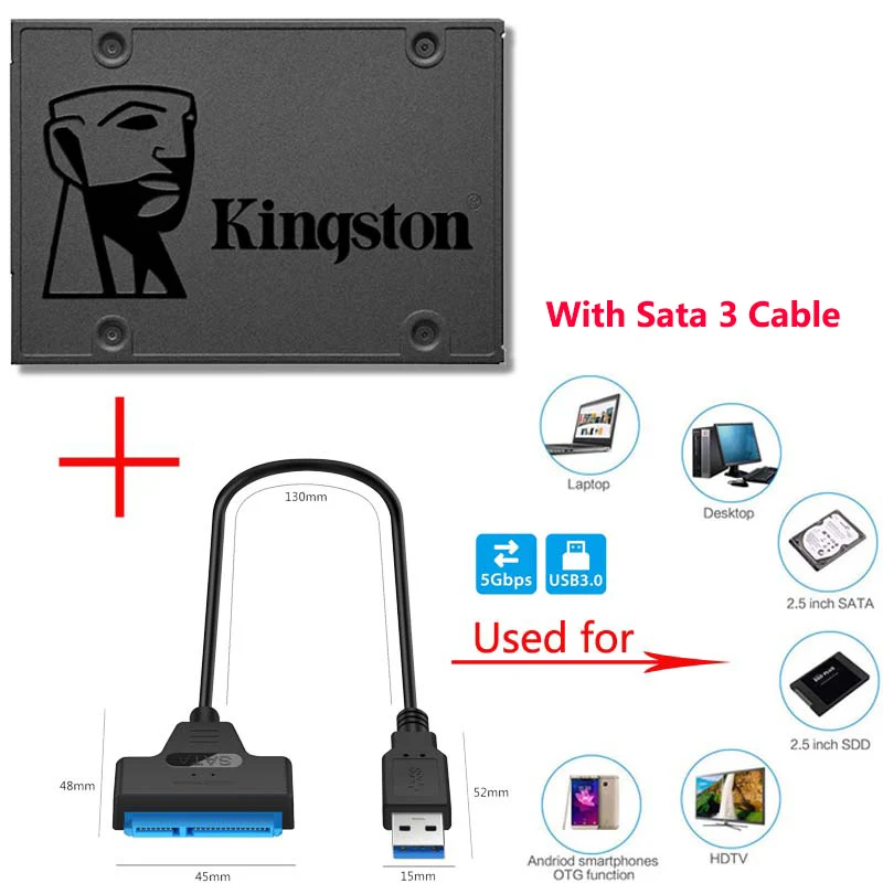 SSD накопитель Kingston A400 SATA III 2 5 дюйма 960 ГБ 480 ГБ|Внутренние твердотельные накопители