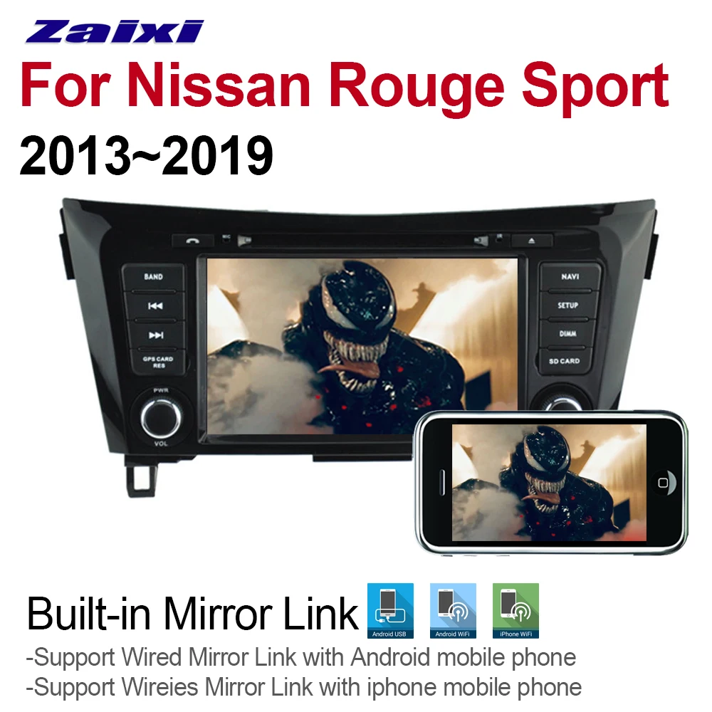 ZaiXi 2 Din Автомобильный мультимедийный плеер Android 9 авто радио для Nissan Rouge Sport 2013 ~ 2019
