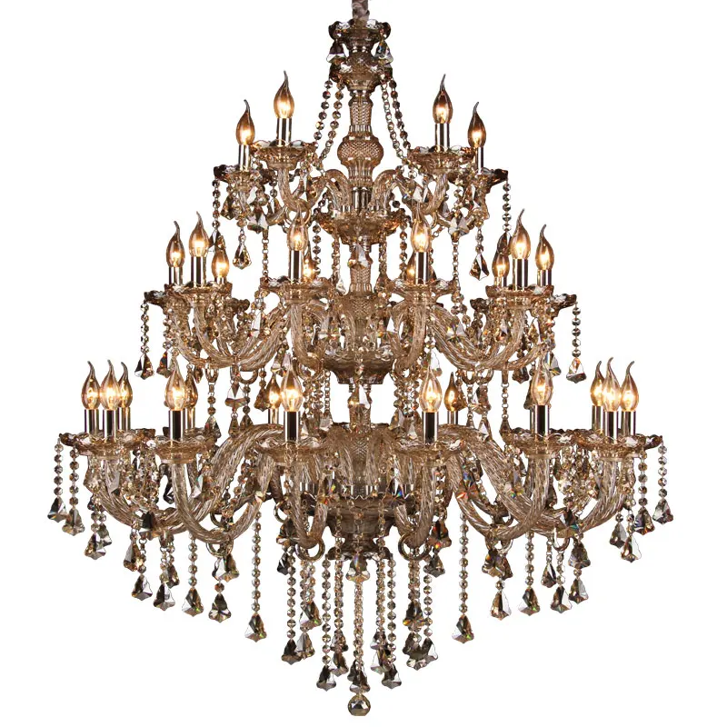 Длинная светодиодная церковная люстра светильник для отеля хрустальная лобби