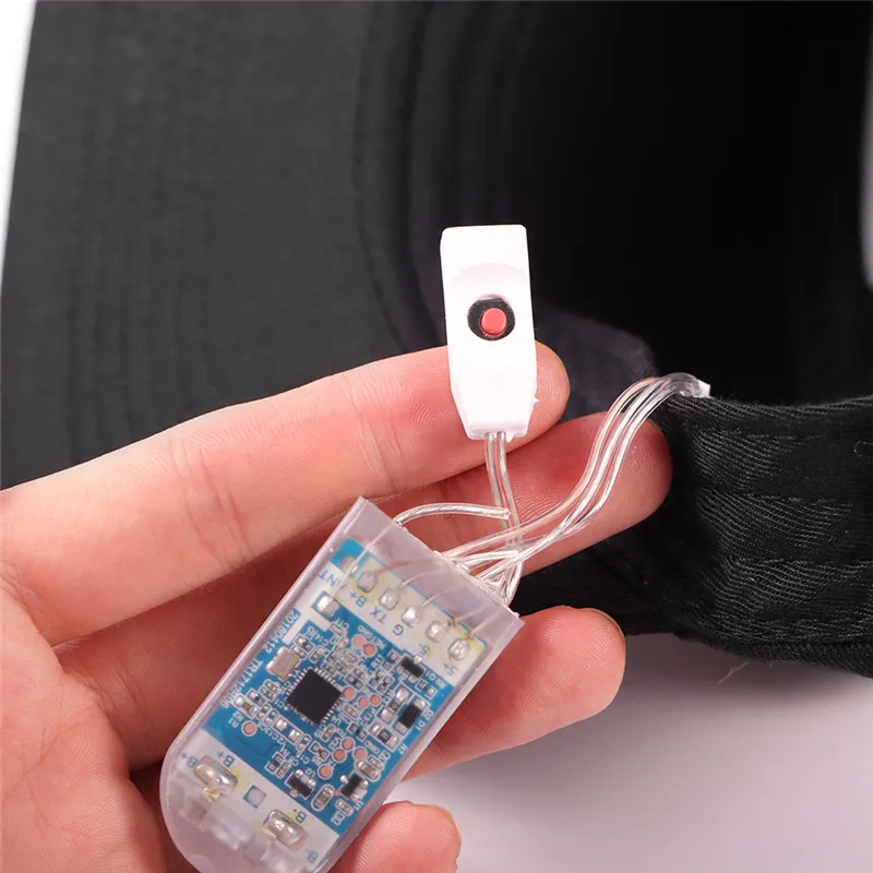 Водонепроницаемая светодиодная панель Bluetooth бейсболка для вечерние кепки для гольфа, рыболовные кепки, спортивные кепки, 2 цвета, аксессуары