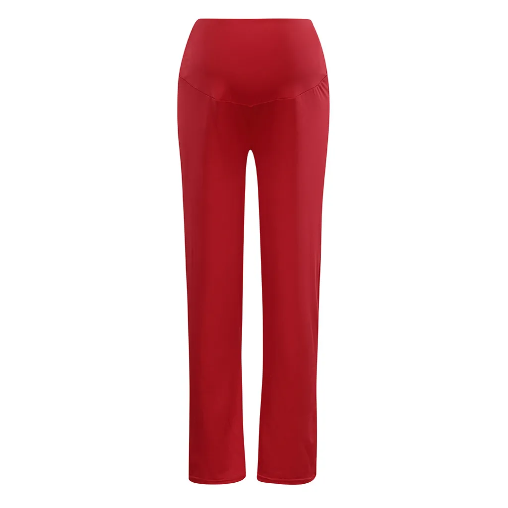 Женские брюки для беременных комфортные с высокой талией на животике свободные