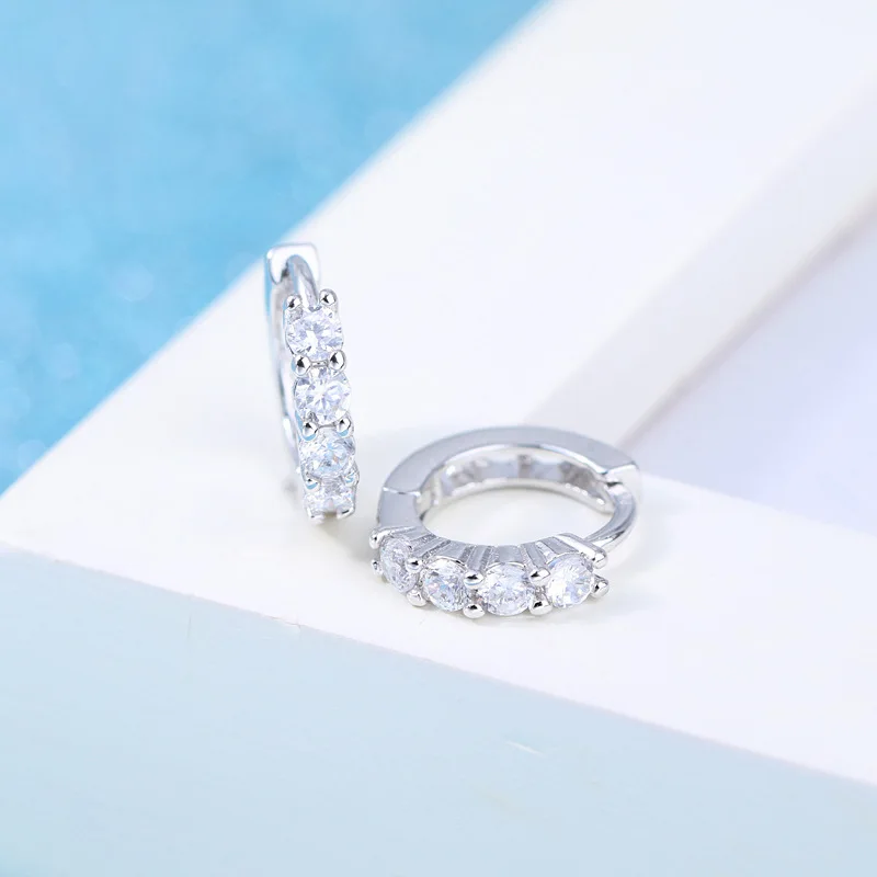 Женские серьги-гвоздики из серебра 925 пробы в форме сердца | Украшения и