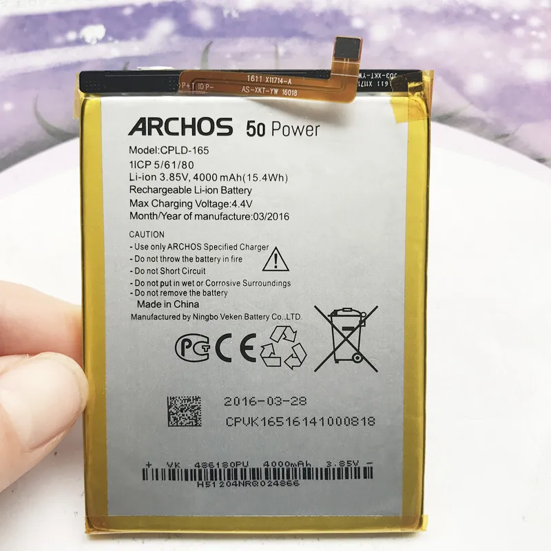 

Original High Quality CPLD-165 4000mAh Battery For Archos 50 Power Battery