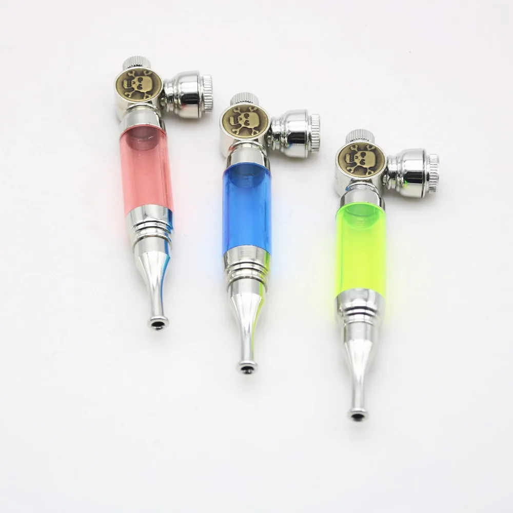 1 шт. пластиковые и металлические креативные мигающие огни курительная трубка со