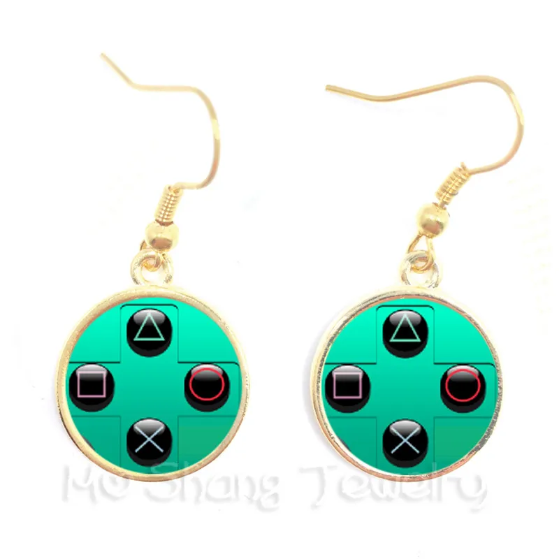 Игра висячие серьги в виде игрового пульта остроумный друг Творческий идея