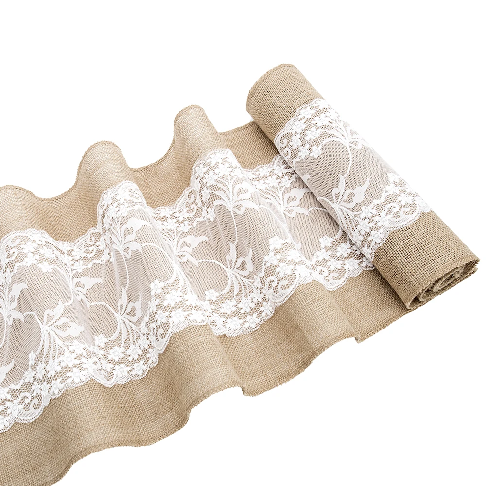 Элегантные Из Натурального Джута Скатерть-Настольная дорожка из мешковины