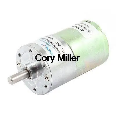 

24V 6mm Diameter Shaft 2 Pins Terminal 100RPM Electric Gearbox DC Gear Motor