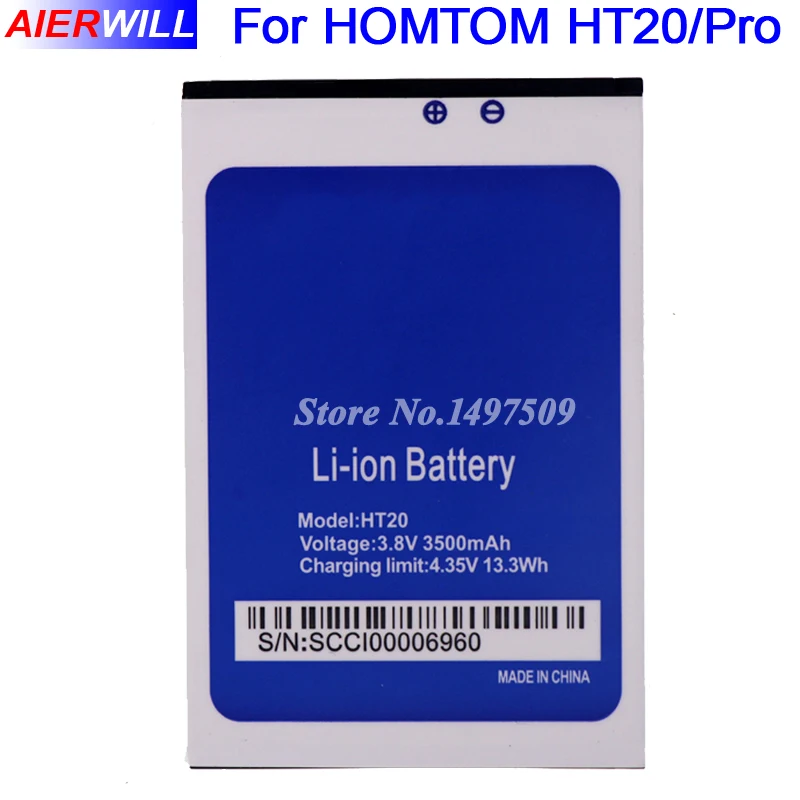 Для Homtom HT20 Батарея для Pro мА/ч. аккумулятор аккумуляторная батарея AKKU 3500 мА