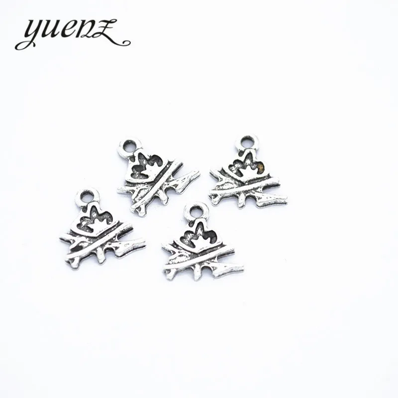 

YuenZ 50pcs Antique silver plated Bonfire Charms Pendant Fit Jewelry Making DIY Jewelry Findings 11*10mm J321
