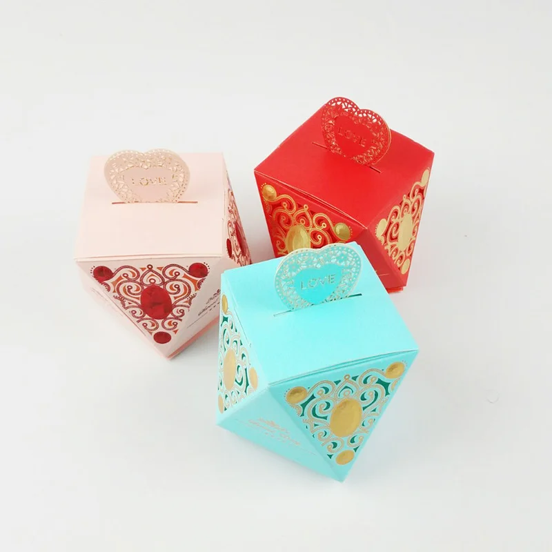50 шт. европейская новая Алмазная коробка для конфет свадебные креативные коробки