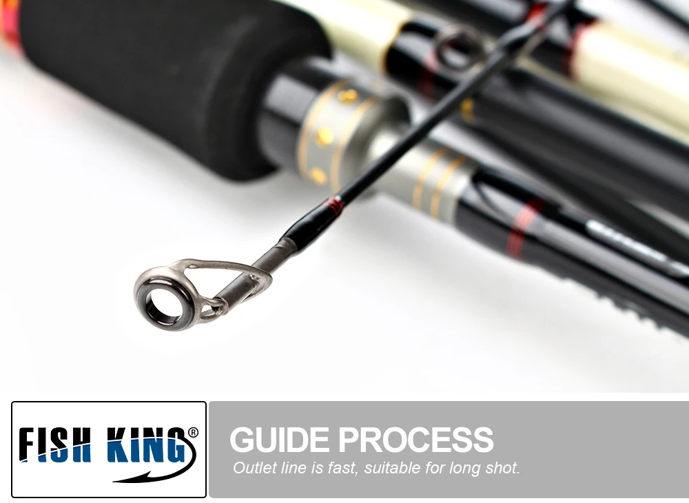FISH KING Hi Carbon 1,8 м/2,1 М/2,4 м/2,7 м литье удилище твердое 2 секции C.W.15-30G быстрая Приманка Удочка