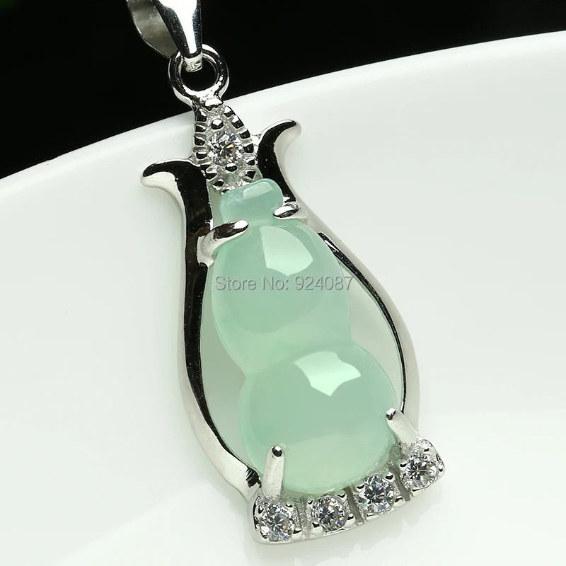 Подлинный Кулон Из бирманского груза с воском из нефрита серебро 925 пробы |