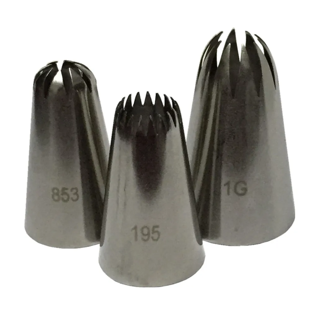 1 piece 1G / 853 195 Cream Cake Icing Piping Russian Nozzles Pastry Tips Fondant Decorating Tip cake making Baking Tools | Дом и сад