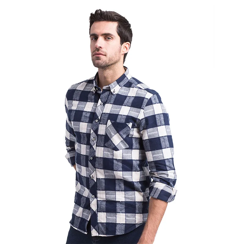 Мужская Фланелевая рубашка с длинным рукавом из 100% хлопка|slim fit|long sleeve dress shirtsdesigner