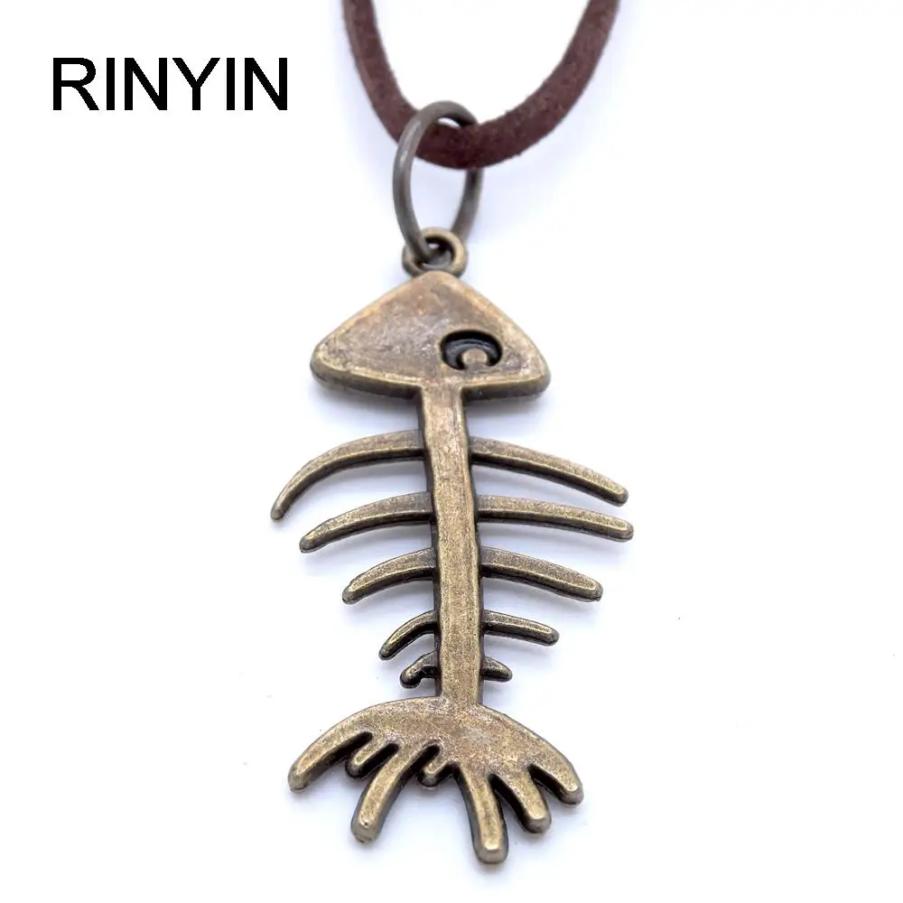 Длинное кожаное ожерелье Ретро ювелирные изделия винтажное хип хоп рок стиль