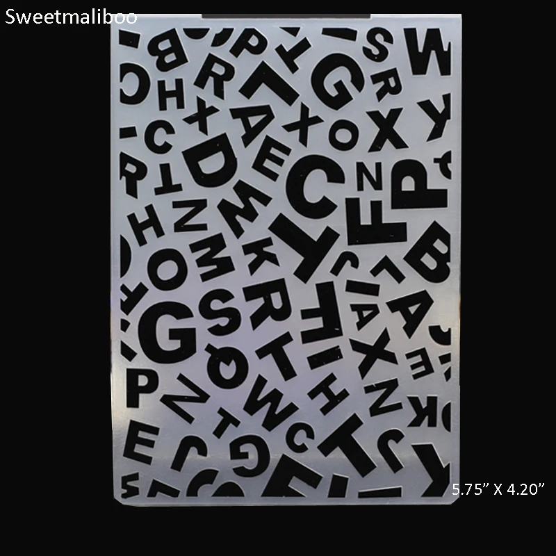 ABCD буквы с тиснением папка пластиковые трафареты для скрапбукинга изготовление